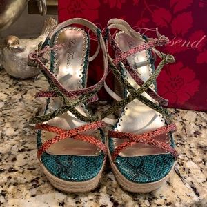 Beautiful ‘SnakeSkin’ Sandals -  (Worn Once)